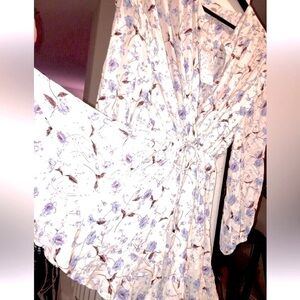 Free People beautiful floral dress, delicate flowers and flare skirt, NWT